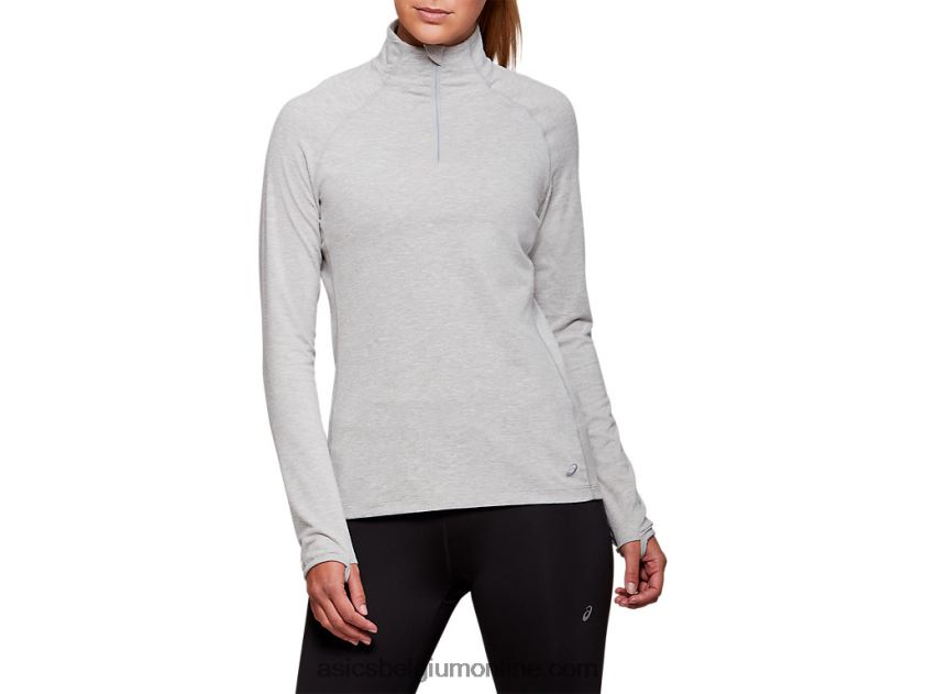 Dorai-top met kwartrits voor dames V6HXR24205 lichtgrijze heide Asics