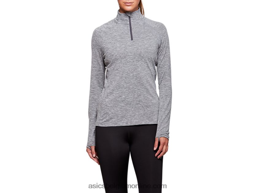Dorai-top met kwartrits voor dames V6HXR24207 donkergrijze heide Asics