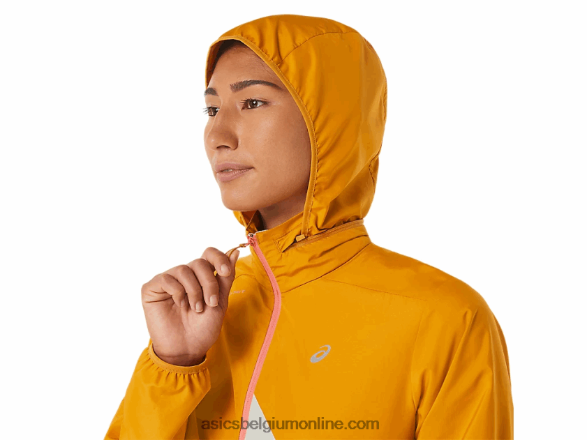 Fujitrail-anorak voor dames V6HXR22568 zandstorm/lichte salie Asics