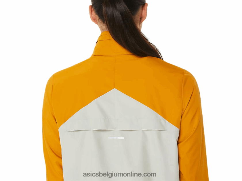 Fujitrail-anorak voor dames V6HXR22568 zandstorm/lichte salie Asics