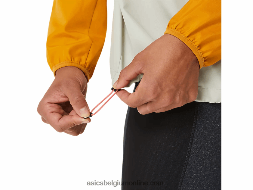Fujitrail-anorak voor dames V6HXR22568 zandstorm/lichte salie Asics