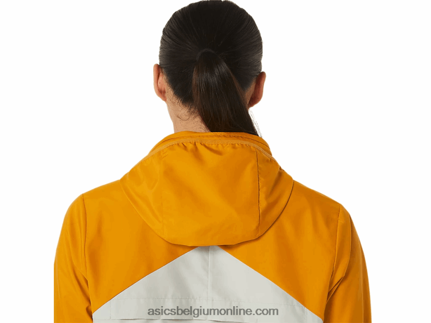 Fujitrail-anorak voor dames V6HXR22568 zandstorm/lichte salie Asics