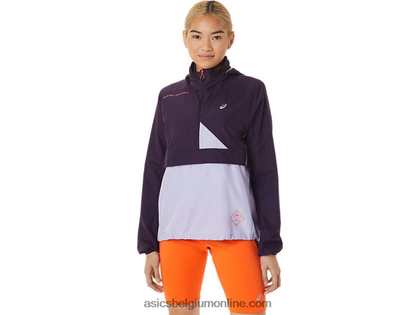 Fujitrail-anorak voor dames V6HXR23084 nachtschaduw/damp Asics