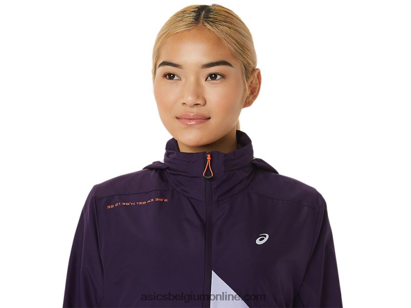 Fujitrail-anorak voor dames V6HXR23084 nachtschaduw/damp Asics