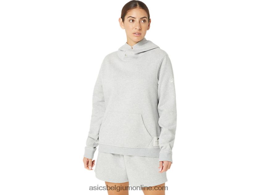Sunday Sana-fleecehoodie voor dames V6HXR22178 lichtgrijze heide Asics