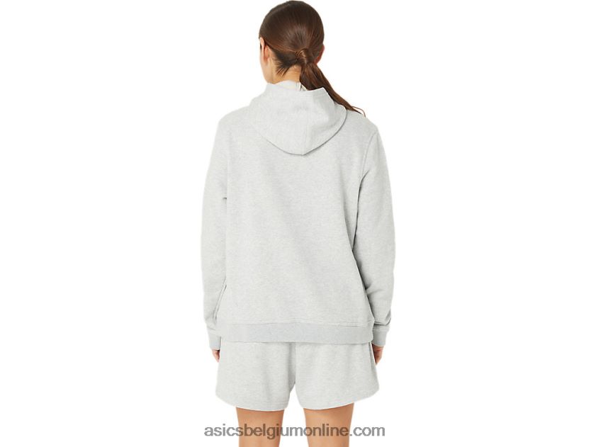 Sunday Sana-fleecehoodie voor dames V6HXR22178 lichtgrijze heide Asics