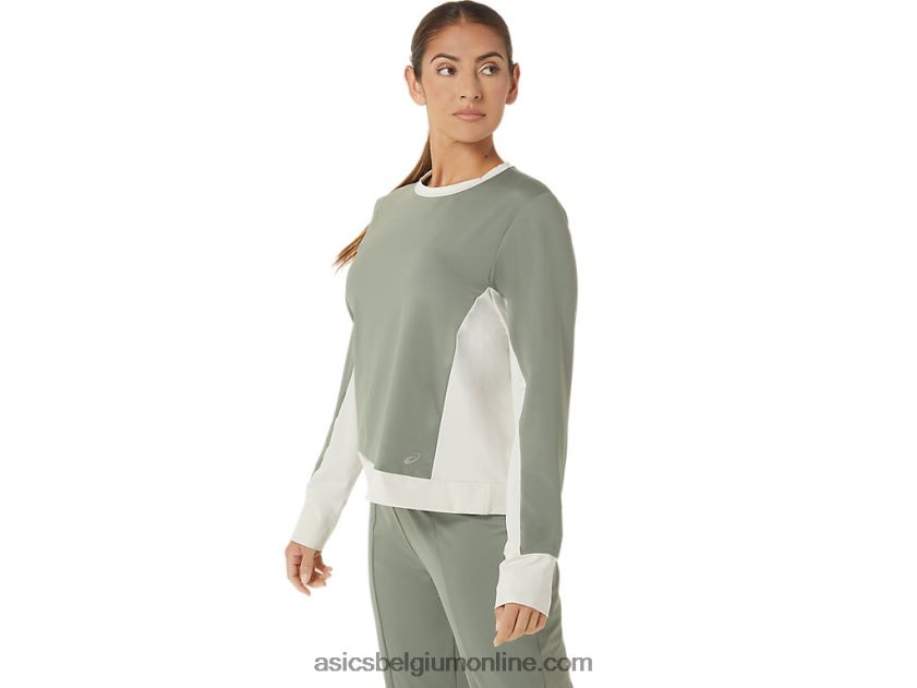 hergebruikte flare-top voor dames V6HXR22777 korstmos groen/berk Asics