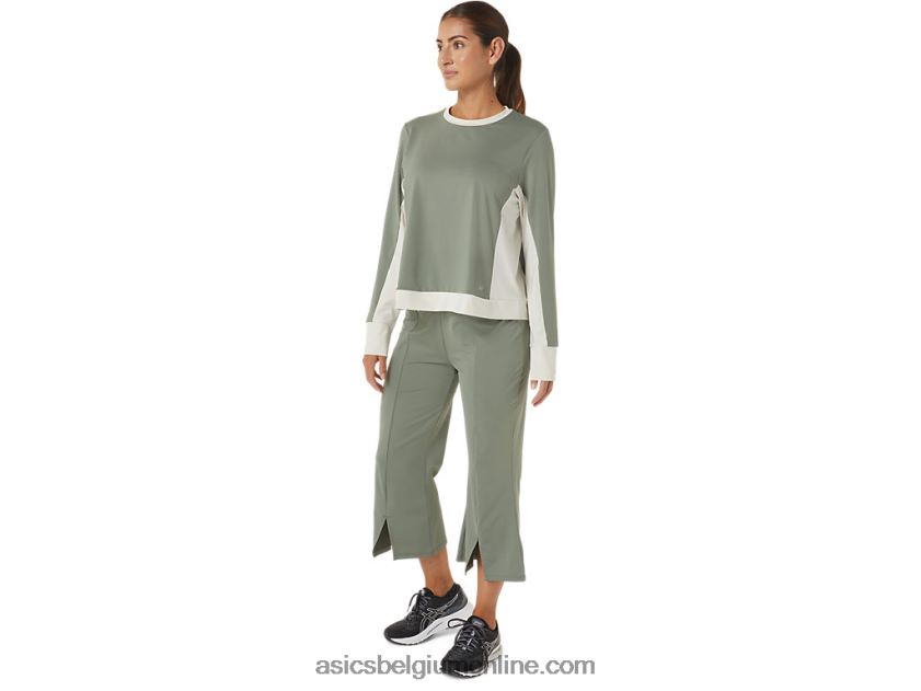hergebruikte flare-top voor dames V6HXR22777 korstmos groen/berk Asics
