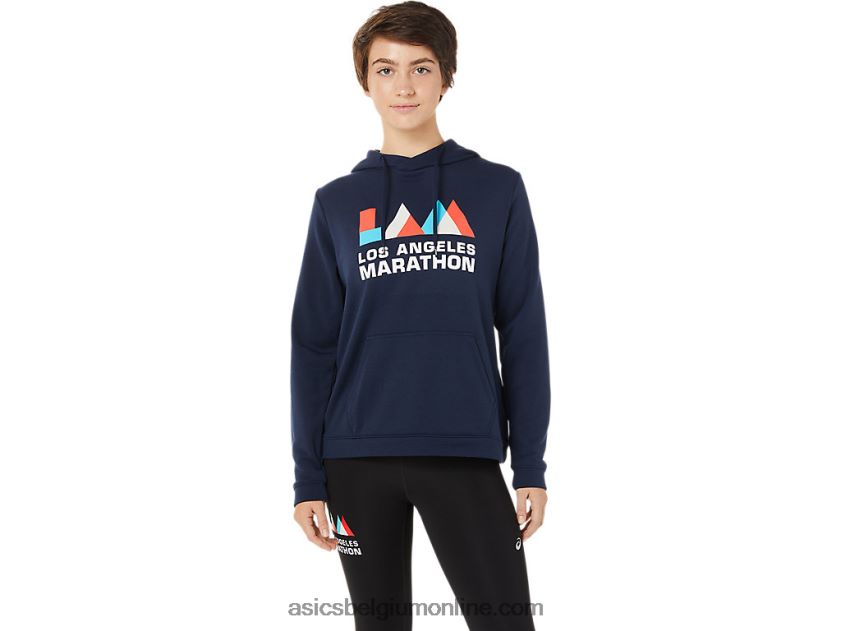 lam-hoodie voor dames V6HXR23615 team marine Asics