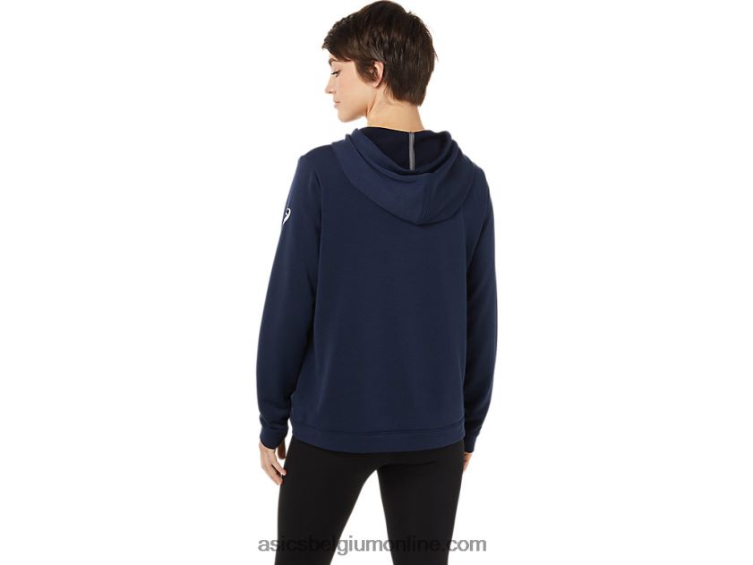 lam-hoodie voor dames V6HXR23615 team marine Asics