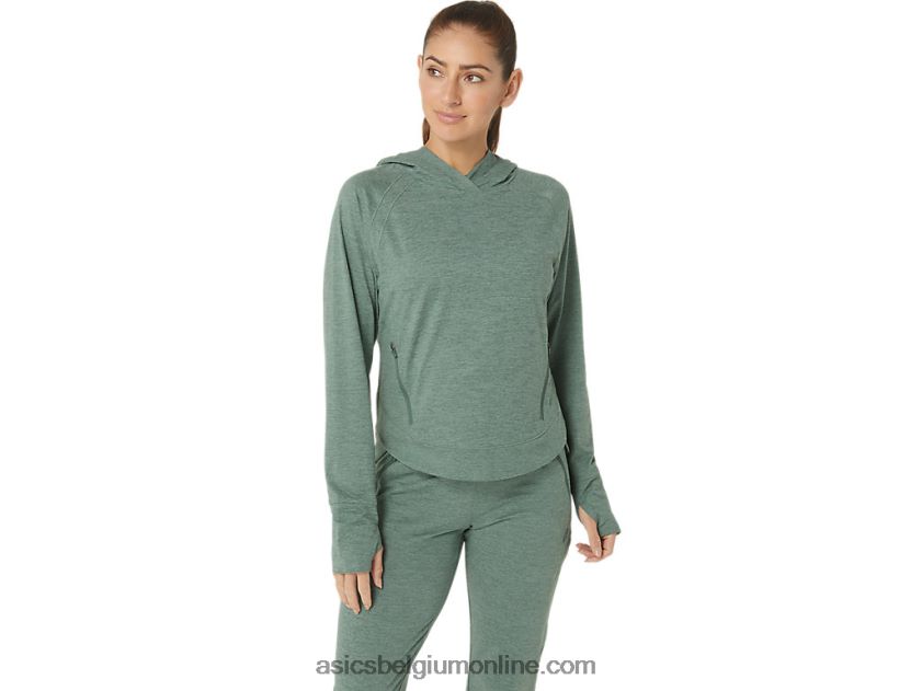 tech po-hoodie 2.0 voor dames V6HXR22153 klimop spacedye Asics