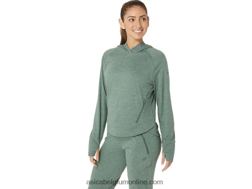 tech po-hoodie 2.0 voor dames V6HXR22153 klimop spacedye Asics