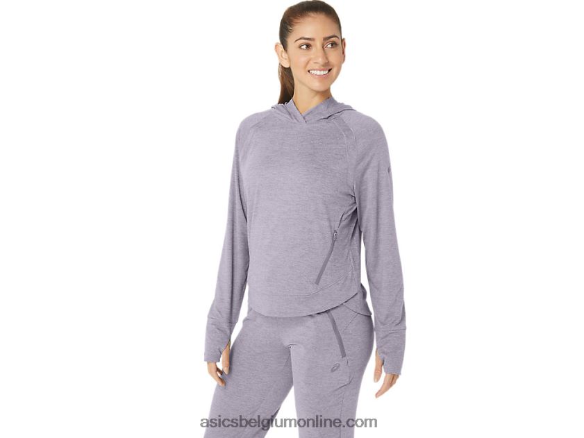 tech po-hoodie 2.0 voor dames V6HXR22351 schemerviolet spacedye Asics