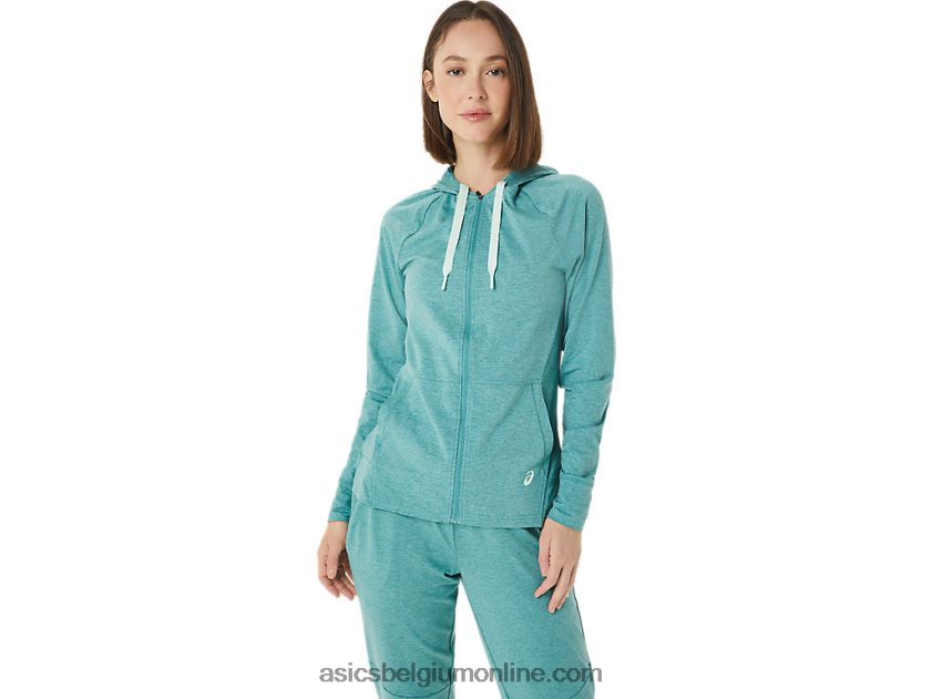 technische dameshoodie met volledige ritssluiting V6HXR23265 salie spacedye Asics
