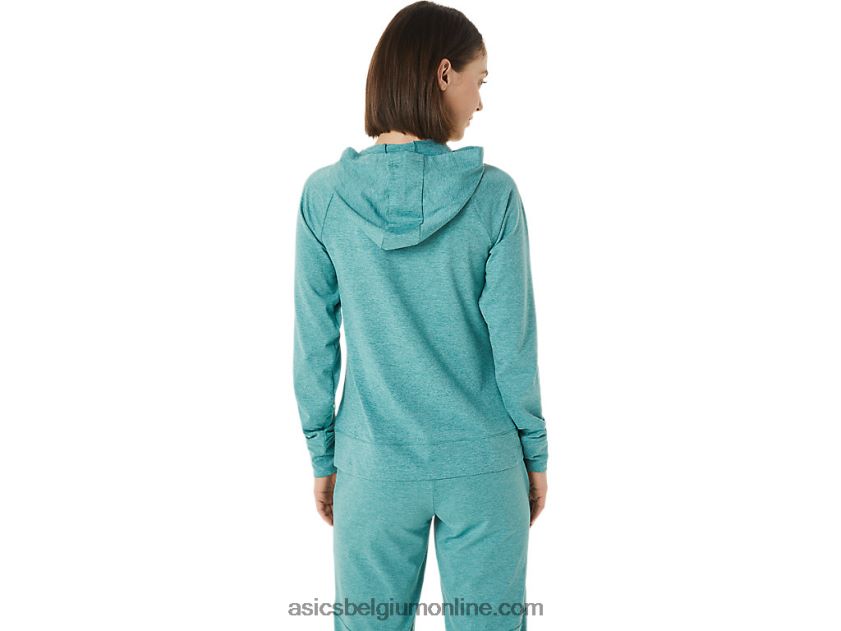 technische dameshoodie met volledige ritssluiting V6HXR23265 salie spacedye Asics