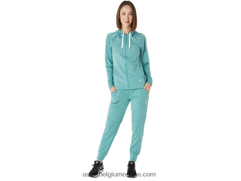 technische dameshoodie met volledige ritssluiting V6HXR23265 salie spacedye Asics