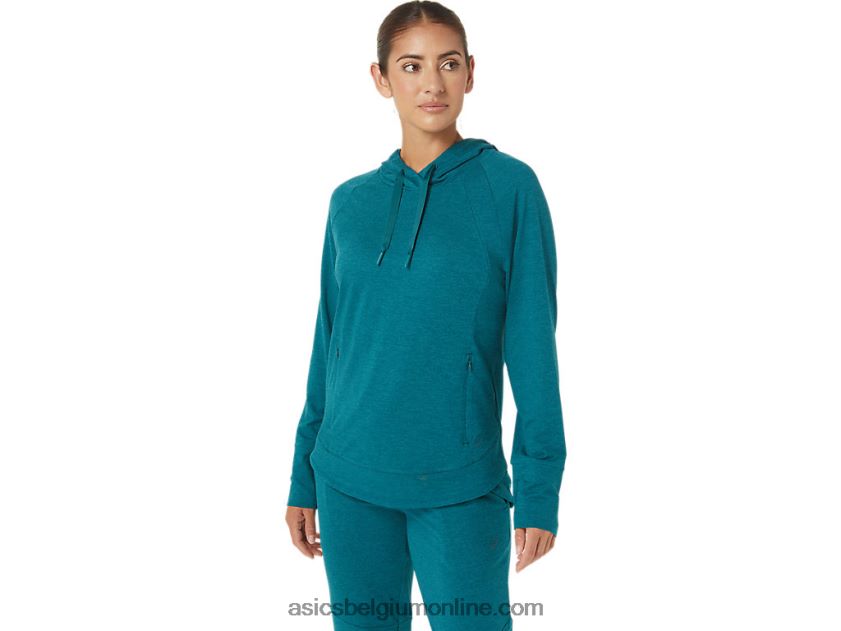 technische pullover-hoodie voor dames V6HXR22820 fluweel grenen spacedye Asics