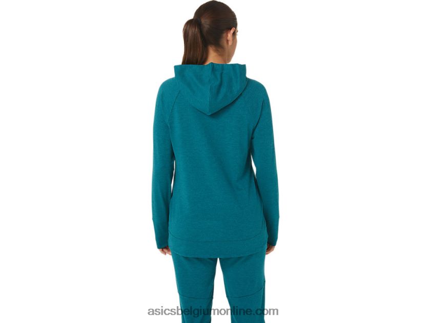 technische pullover-hoodie voor dames V6HXR22820 fluweel grenen spacedye Asics