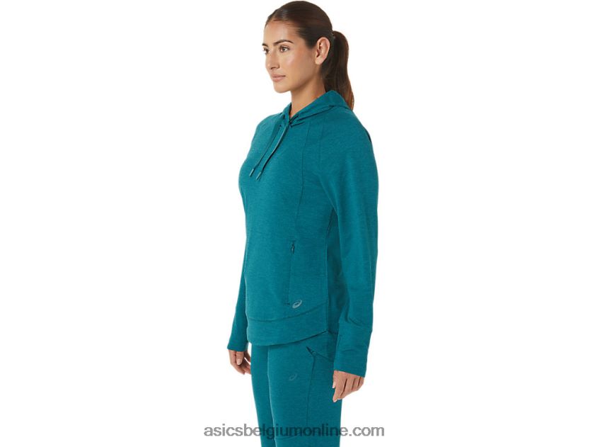 technische pullover-hoodie voor dames V6HXR22820 fluweel grenen spacedye Asics
