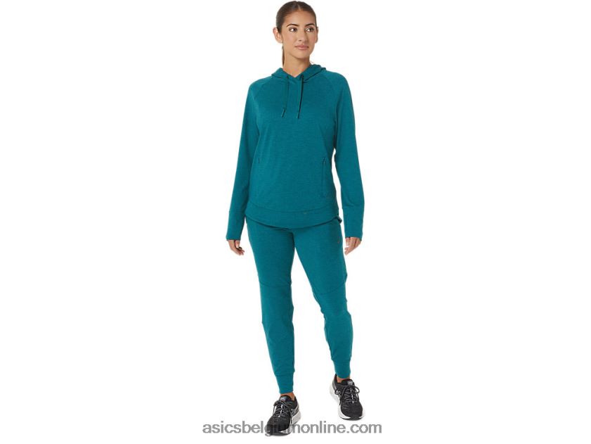 technische pullover-hoodie voor dames V6HXR22820 fluweel grenen spacedye Asics