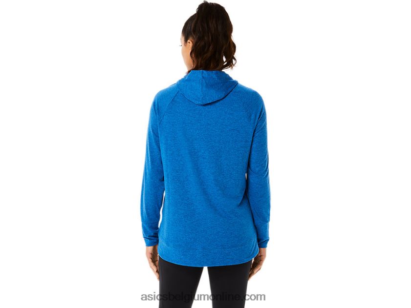 technische pullover-hoodie voor dames V6HXR23320 lake drive spacedye/helderblauw Asics