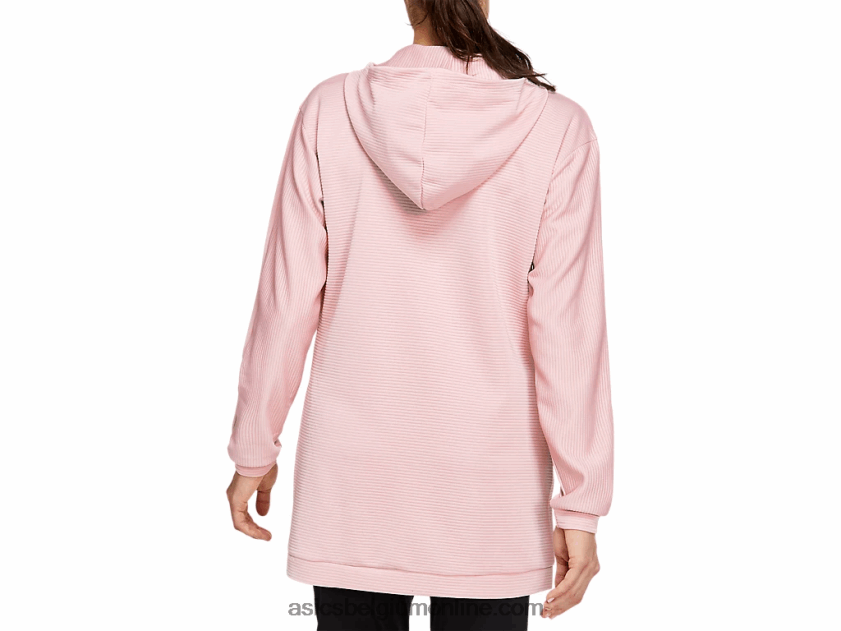 thermopolis fleece dameshoodie met volledige rits V6HXR24143 gember perzik Asics