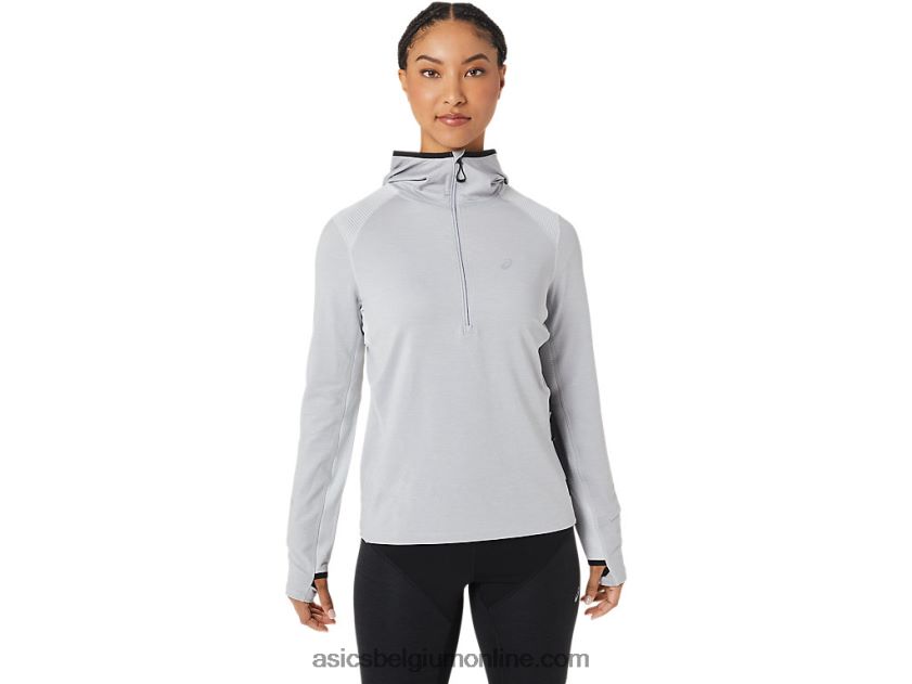 winterrun-dameshoodie met lange mouwen V6HXR22764 gletsjergrijs heide/zwart Asics