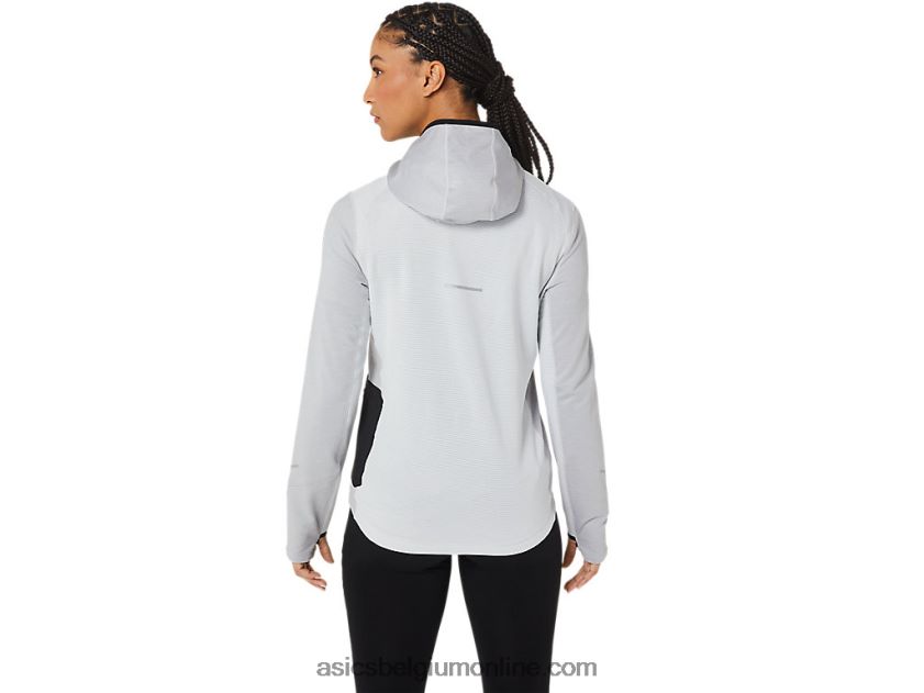 winterrun-dameshoodie met lange mouwen V6HXR22764 gletsjergrijs heide/zwart Asics