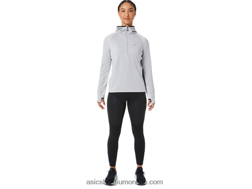 winterrun-dameshoodie met lange mouwen V6HXR22764 gletsjergrijs heide/zwart Asics