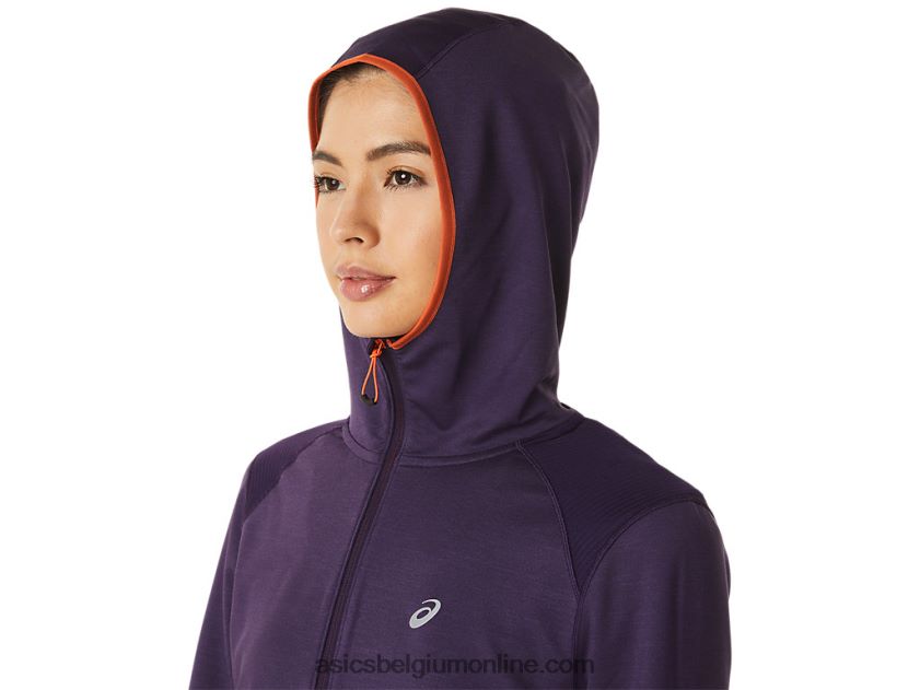 winterrun-dameshoodie met lange mouwen V6HXR22791 nachtschaduw heide/nova oranje Asics