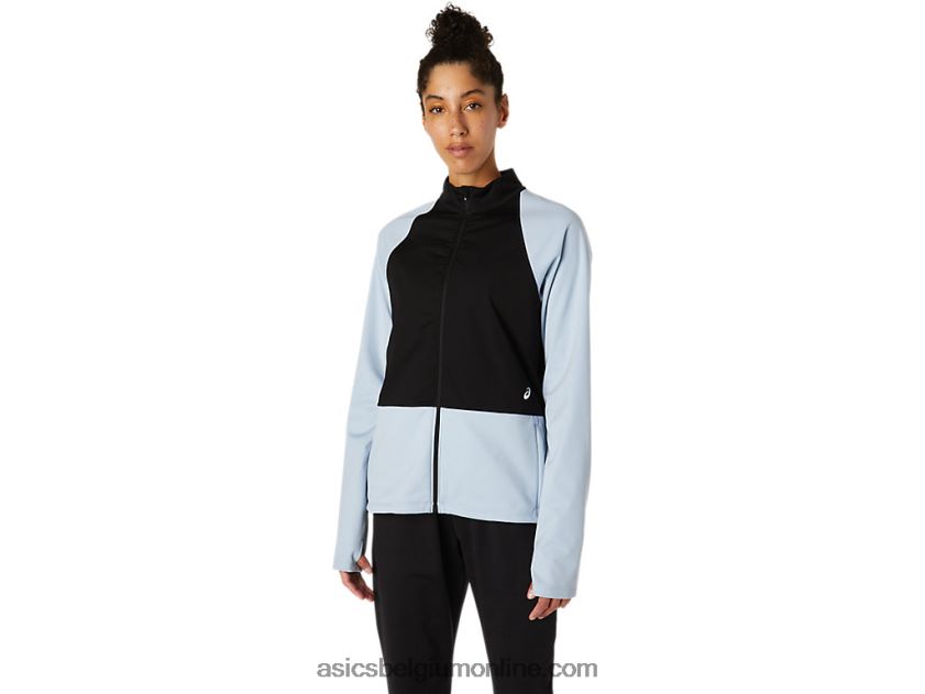Thermostorm damesjack met volledige ritssluiting V6HXR23638 nevel/prestatie zwart Asics