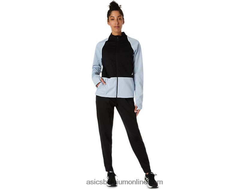 Thermostorm damesjack met volledige ritssluiting V6HXR23638 nevel/prestatie zwart Asics