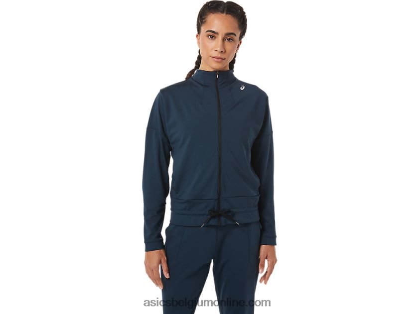 dames tennisjack V6HXR23280 frans blauw/performance zwart Asics