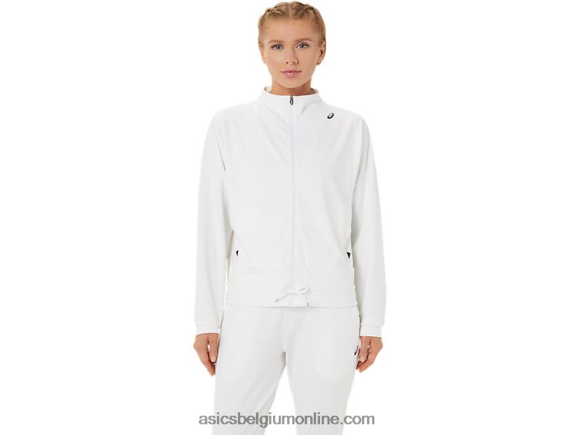 dames tennisjack V6HXR23286 briljant wit/zwart Asics