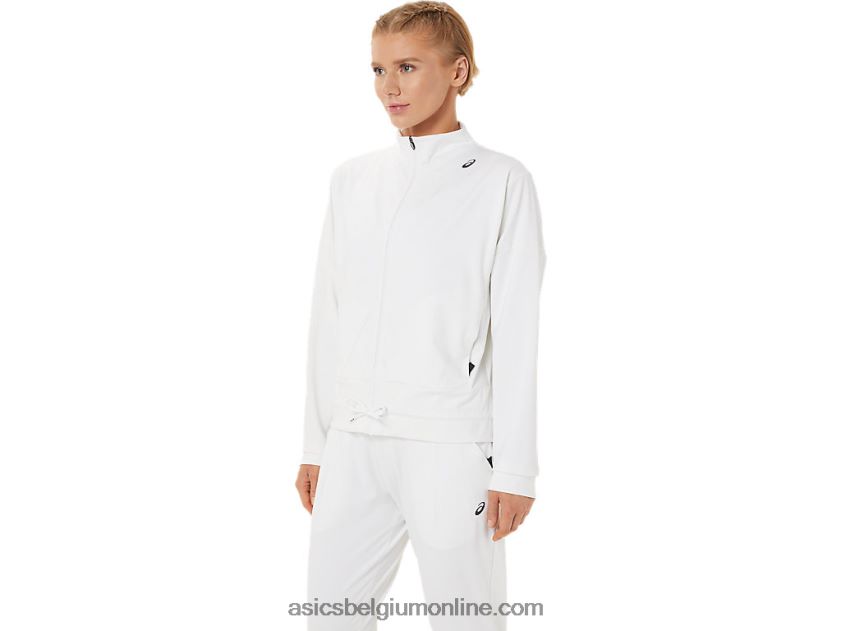 dames tennisjack V6HXR23286 briljant wit/zwart Asics