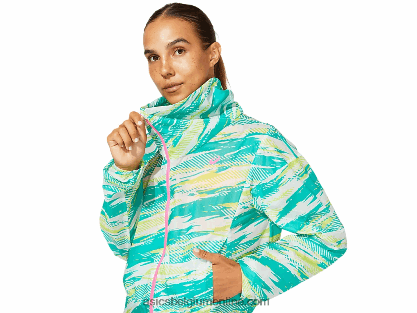 damesjack met kleurinjectie V6HXR23962 baltisch juweel Asics