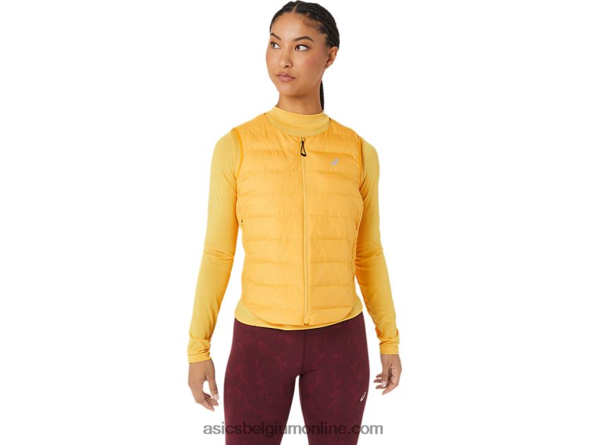 gewatteerd runkoyo-vest voor dames V6HXR22789 tijger geel Asics