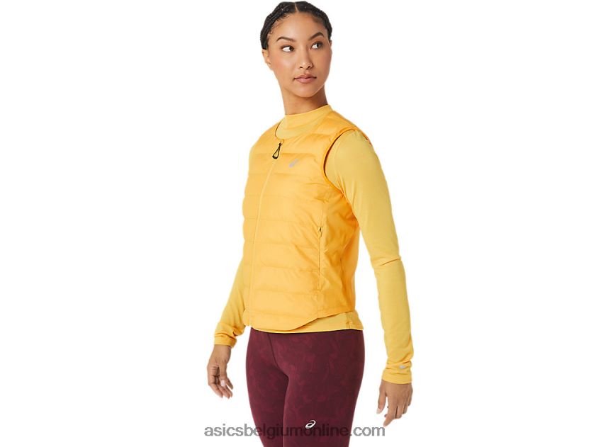 gewatteerd runkoyo-vest voor dames V6HXR22789 tijger geel Asics