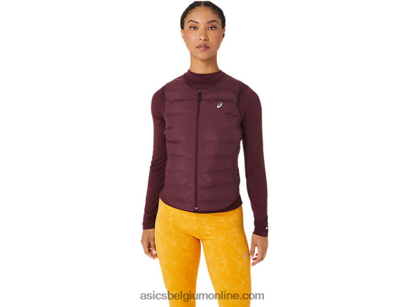 gewatteerd runkoyo-vest voor dames V6HXR22801 diepe Mars Asics