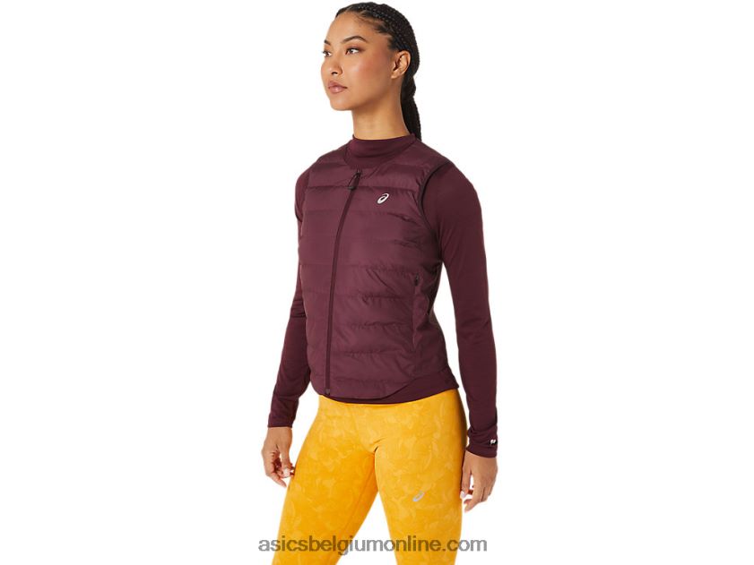 gewatteerd runkoyo-vest voor dames V6HXR22801 diepe Mars Asics