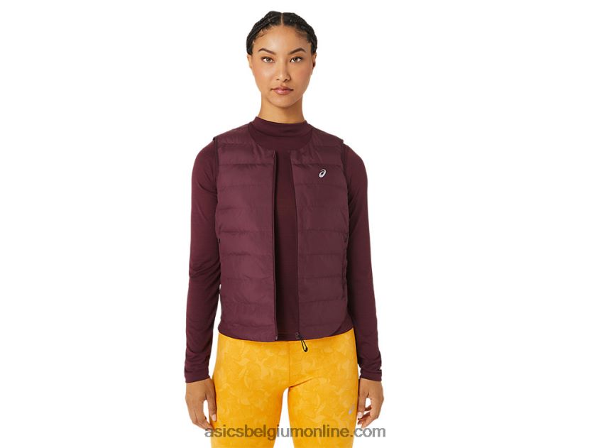 gewatteerd runkoyo-vest voor dames V6HXR22801 diepe Mars Asics