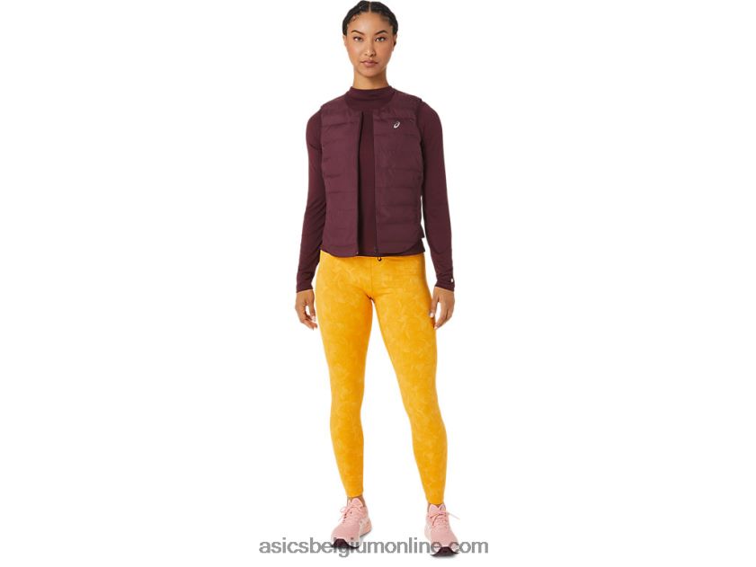 gewatteerd runkoyo-vest voor dames V6HXR22801 diepe Mars Asics