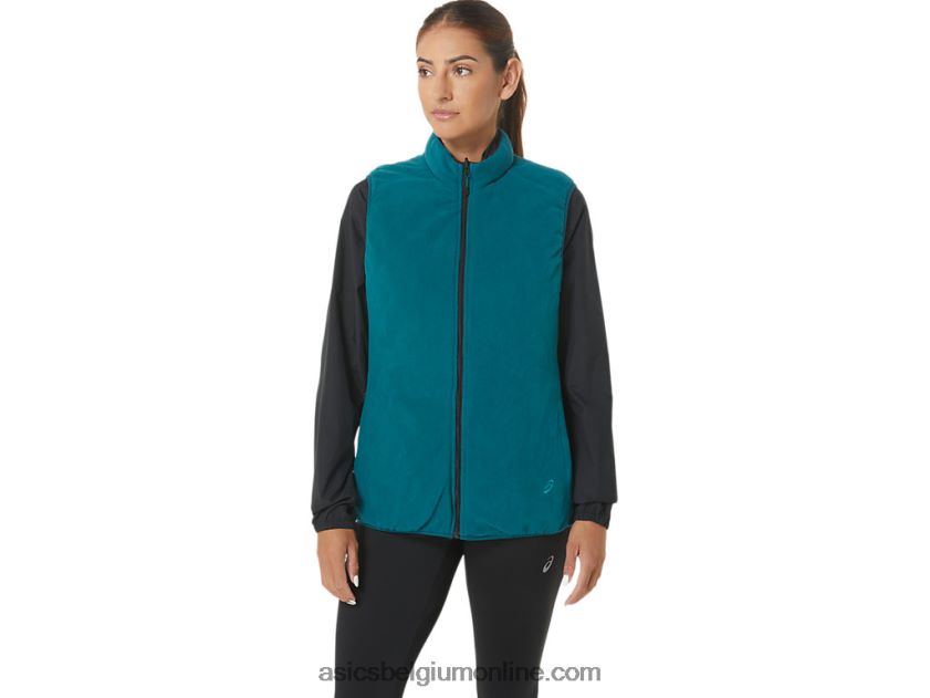omgekeerd geïsoleerd vest voor dames V6HXR22750 performance zwart/fluweel grenen Asics