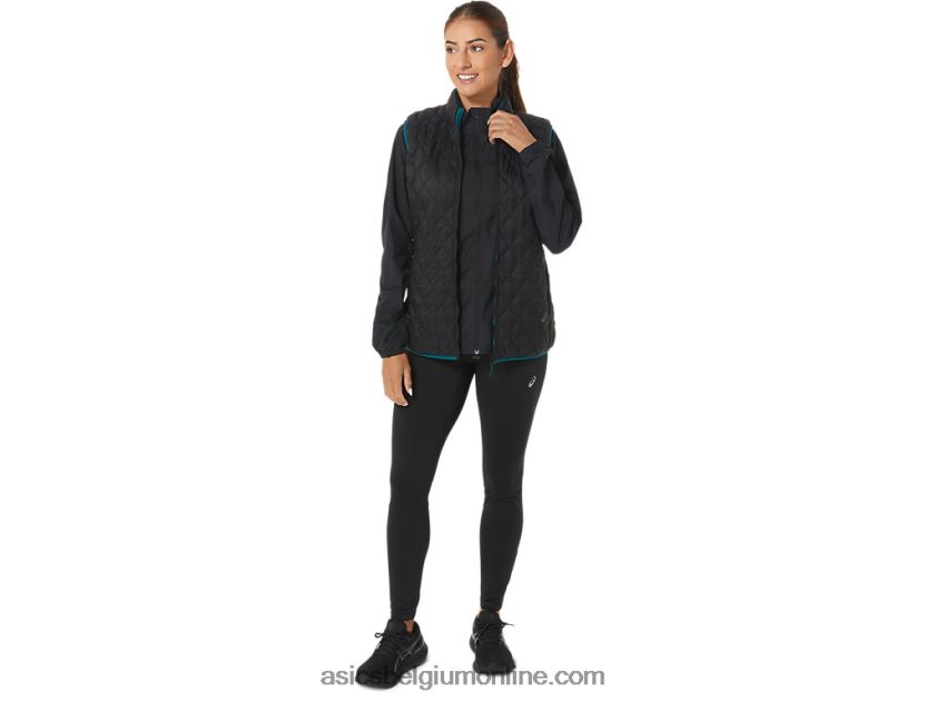omgekeerd geïsoleerd vest voor dames V6HXR22750 performance zwart/fluweel grenen Asics