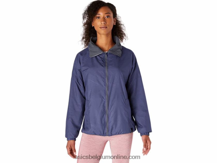 omkeerbare damesjas V6HXR23670 donderblauw/dragergrijs Asics