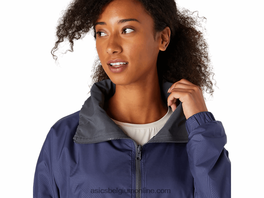omkeerbare damesjas V6HXR23670 donderblauw/dragergrijs Asics