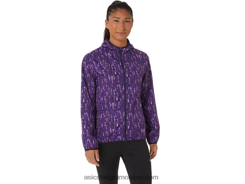 opvouwbare jas voor dames V6HXR22771 orchidee penseelstreek/nachtschade Asics