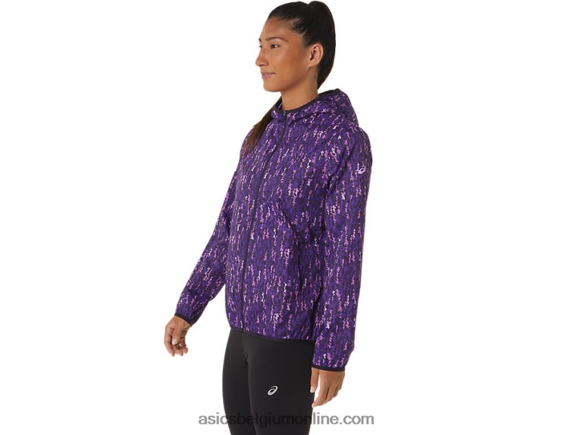 opvouwbare jas voor dames V6HXR22771 orchidee penseelstreek/nachtschade Asics