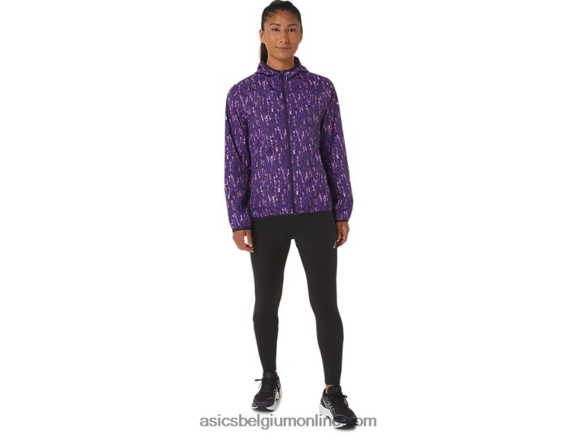 opvouwbare jas voor dames V6HXR22771 orchidee penseelstreek/nachtschade Asics