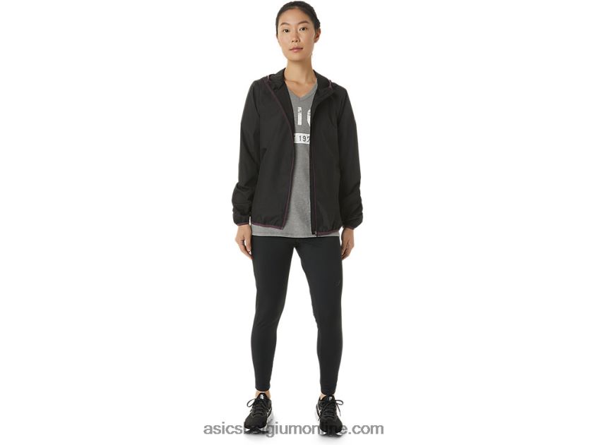 opvouwbare jas voor dames V6HXR23358 performance zwart/diep pruim Asics